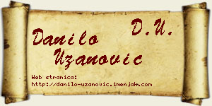 Danilo Uzanović vizit kartica